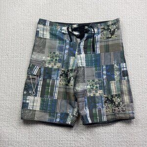 Y2K Men's Ripzone Paisley PatchWork Board Shorts Surfer Skate Grunge Men Sz Read
